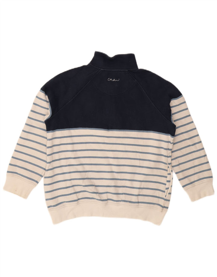 Besætningstøj Dame Sweatshirt Jumper UK 12 Mellem marineblå stribet