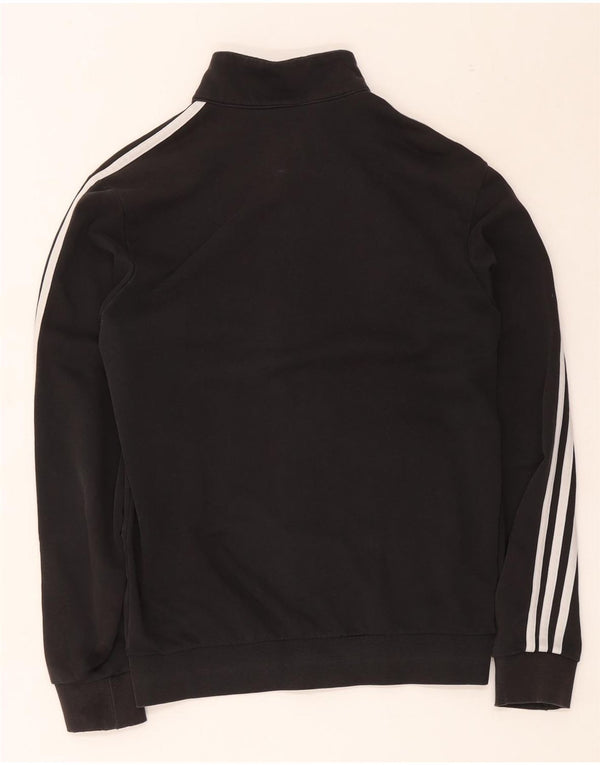 Adidas Mens Tracksuit Top Jacket Small Black Cotton