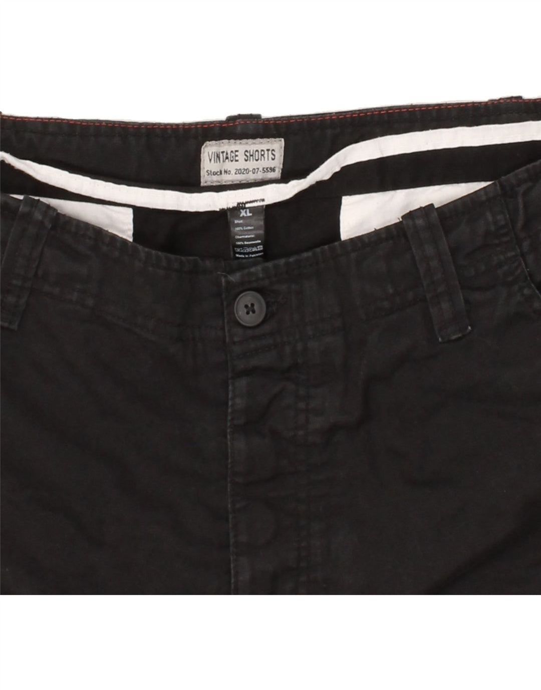 VINTAGE Womens Cargo Shorts XL W36  Black Cotton Vintage Vintage and Second-Hand Vintage from Messina Hembry 