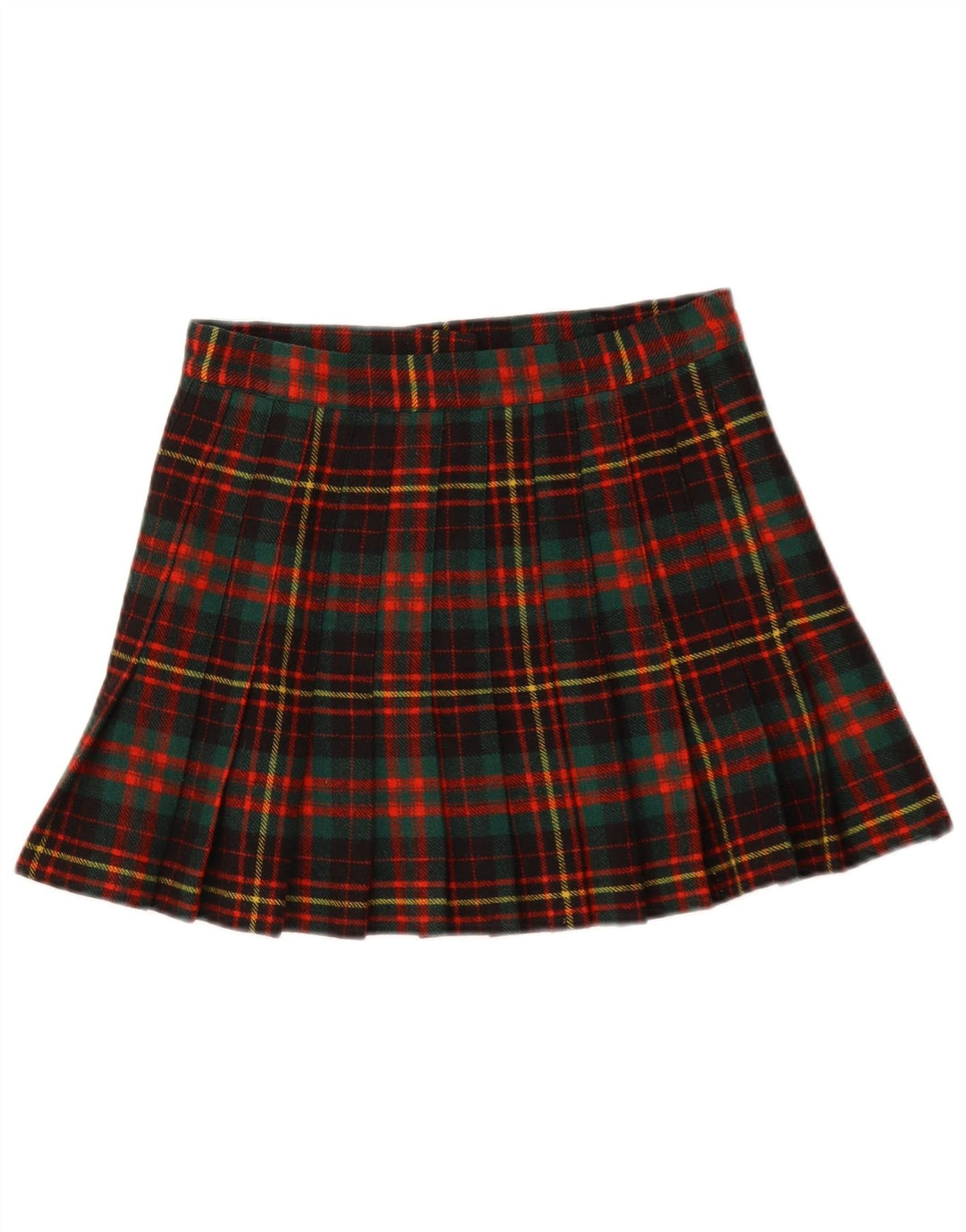 Vintage Kvinder Wrap Plisseret Nederdel IT 42 Medium W28 Flerfarvet Plaid