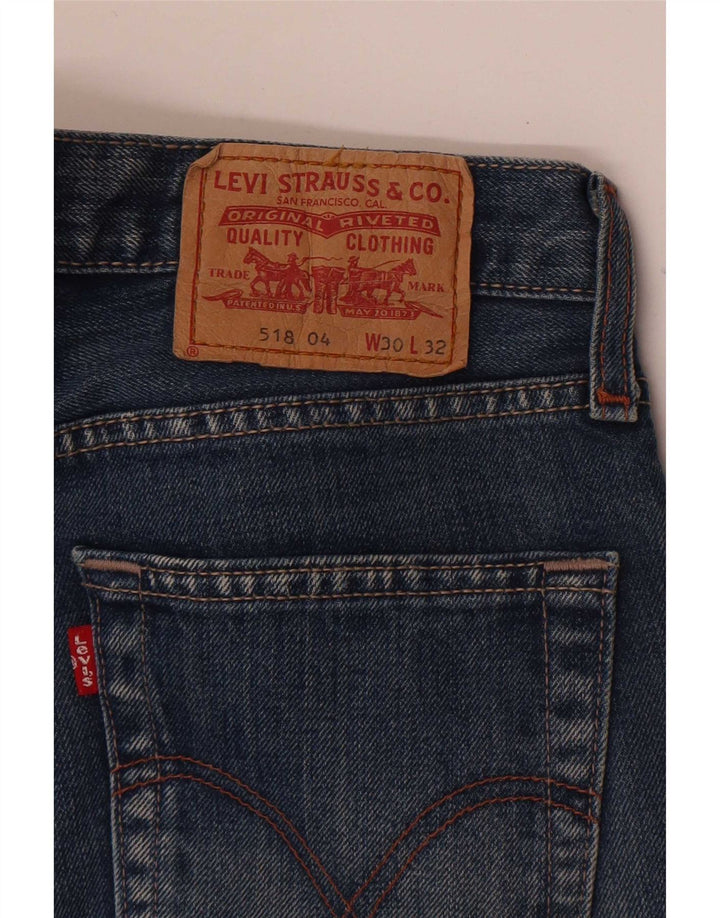 Levi's Dame 518 Bootcut Jeans W30 L27 Blå