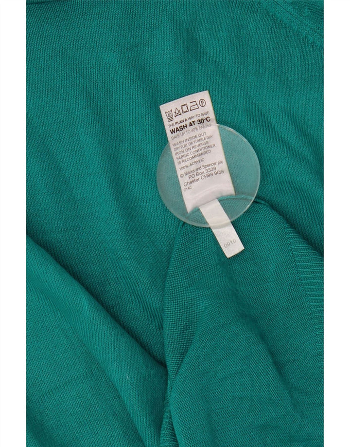 Marks & Spencer Dame Rullehals sweater UK 14 Medium Green