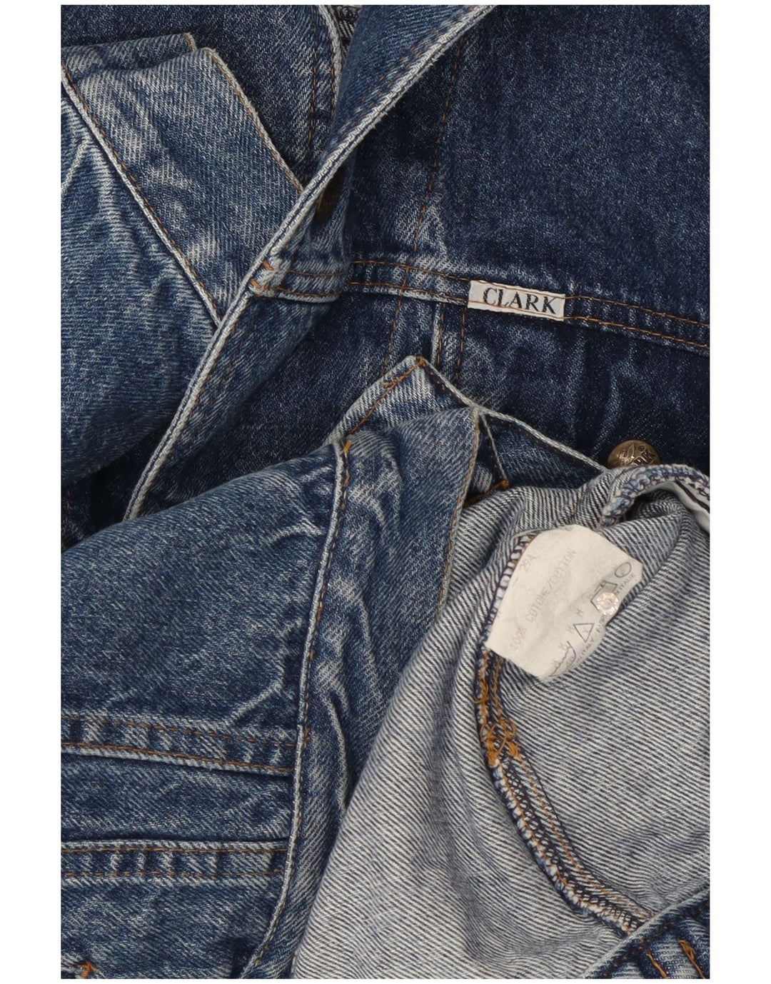 CLARK Denimjakke til mænd UK 38 Medium Blue Cotton