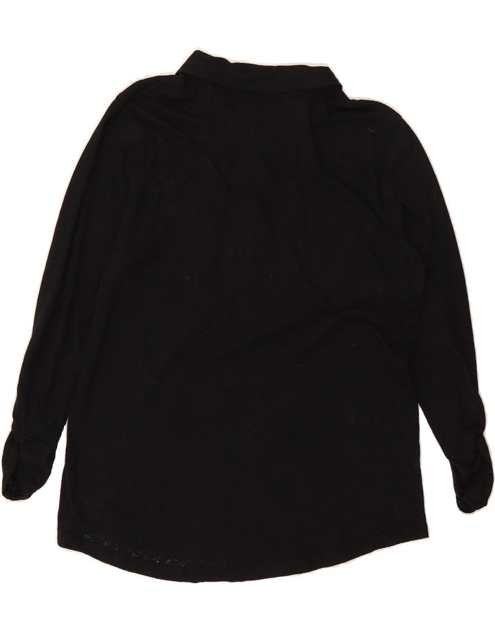EDDIE BAUER Womens Pullover Shirt UK 14 Medium Black Vintage Eddie Bauer and Second-Hand Eddie Bauer from Messina Hembry 