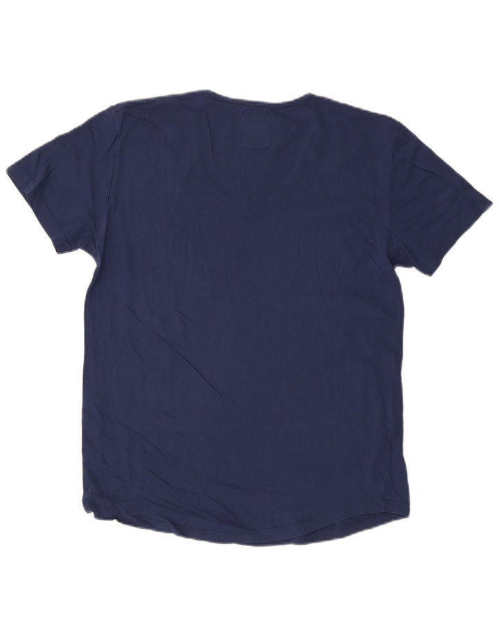 ZARA T-shirt top til kvinder UK 14 Stor marineblå bomuld