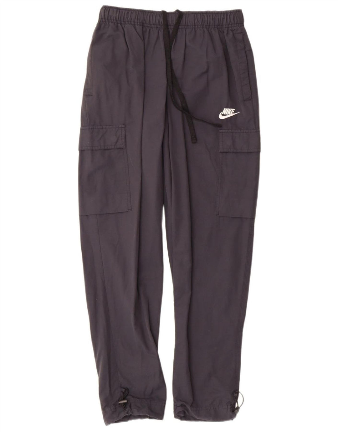 NIKE Womens Straight Cargo Trousers Small W26 L28 Navy Blue Cotton