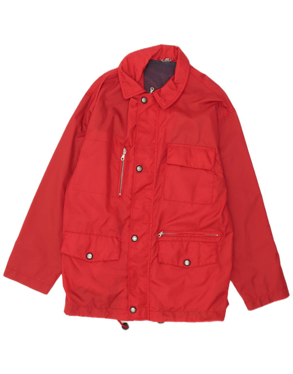 Vintage Herre Utility Jacket UK 40 Large Rød Nylon