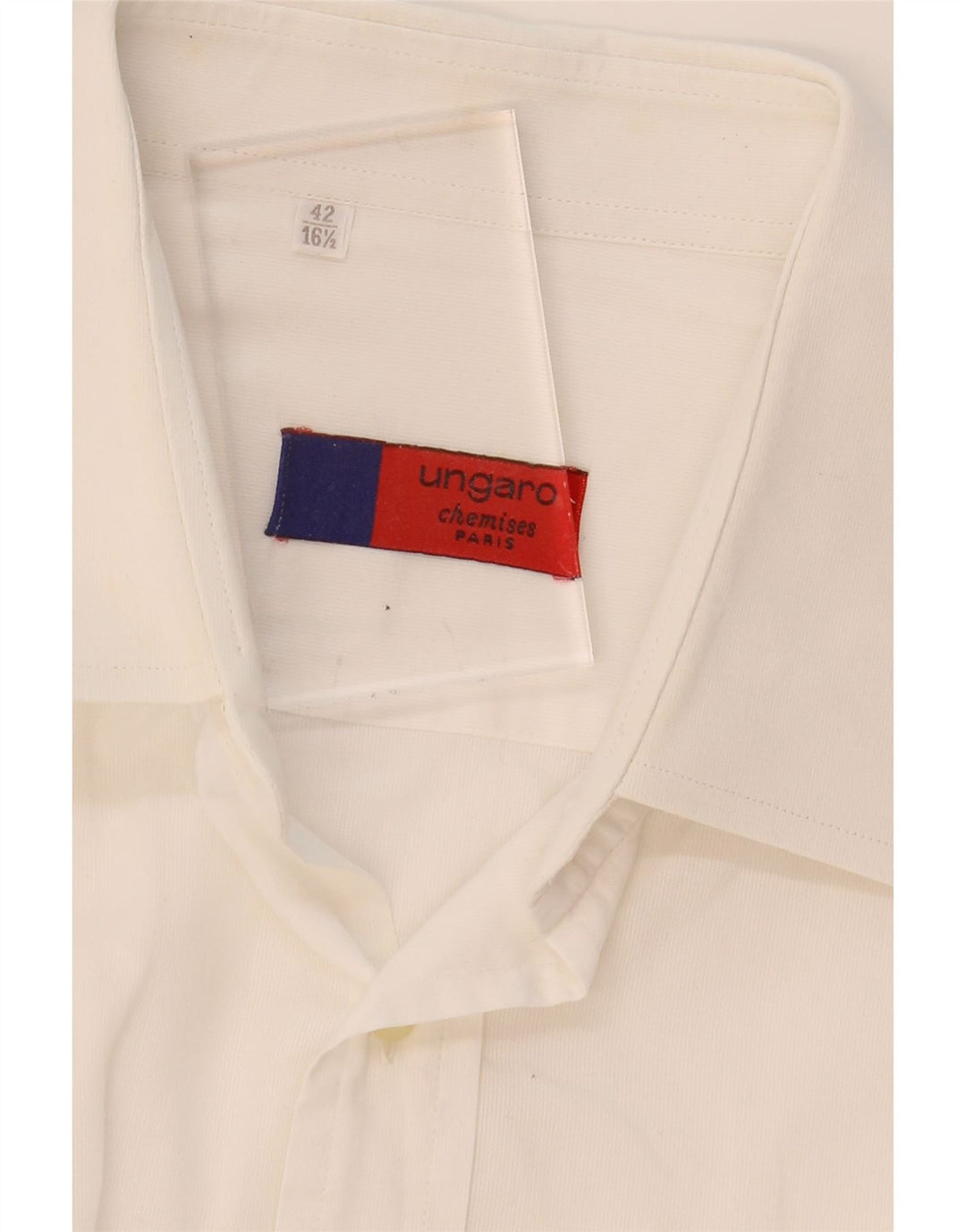 UNGARO Mens Shirt Size 16 1/2 42 Large White Vintage Ungaro and Second-Hand Ungaro from Messina Hembry 
