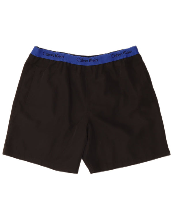 CALVIN KLEIN Grafiske badeshorts til mænd XL Sort Colourblock Polyester