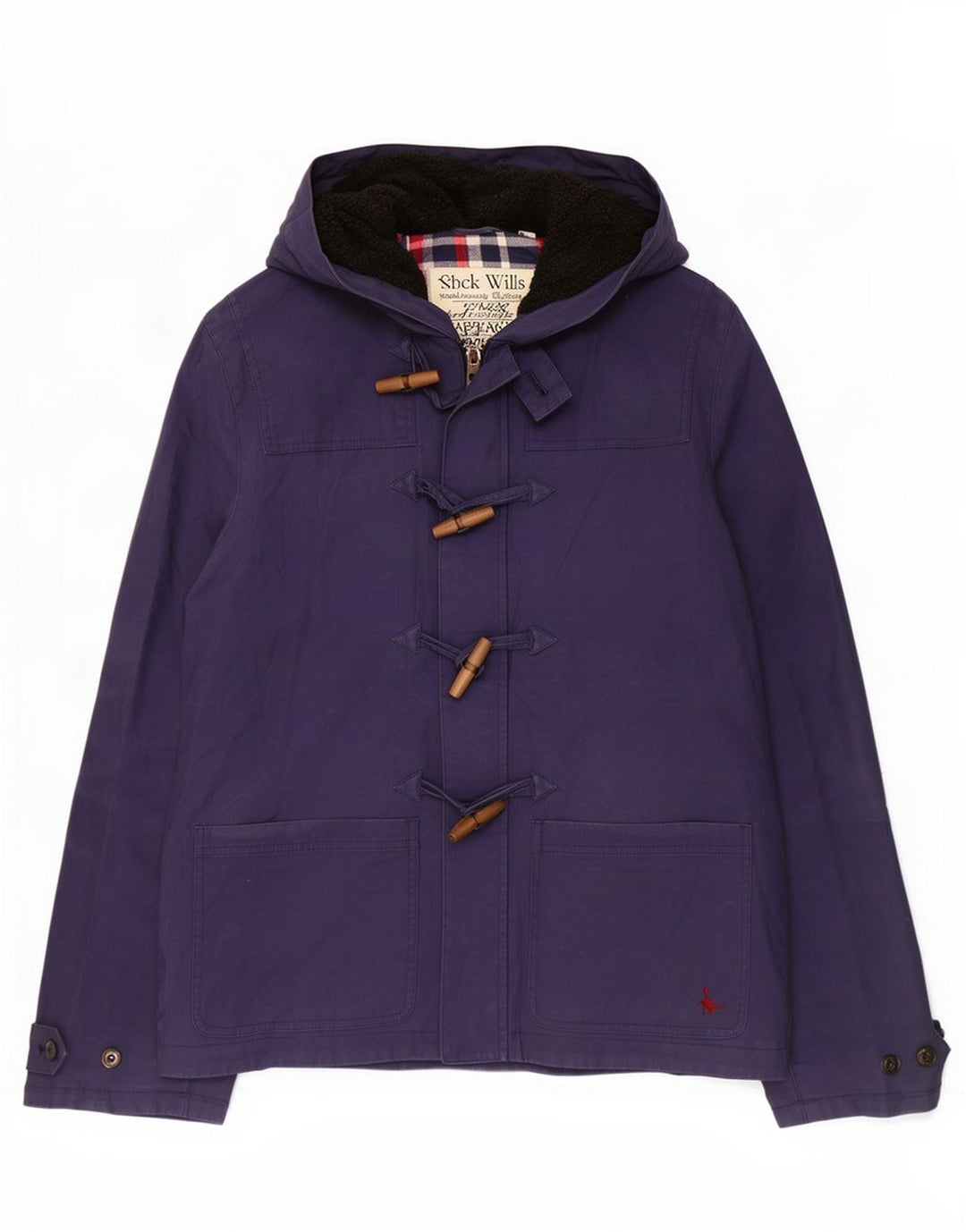 Jack Wills Herre Hooded Duffel Coat UK 42 XL Navy Blue
