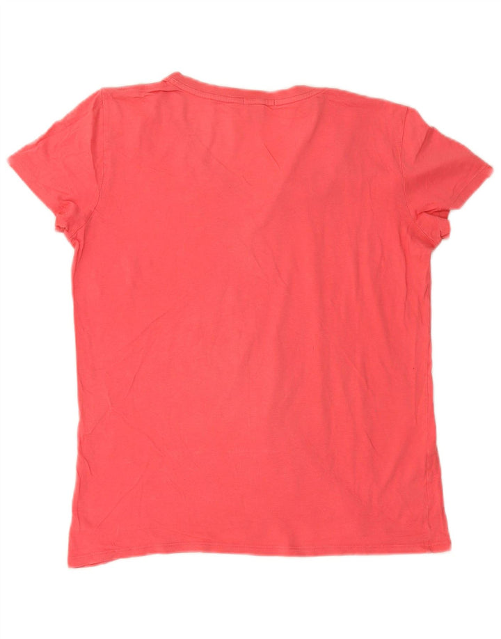 Lacoste Dame T-Shirt Top Størrelse 42 Large Pink Bomuld