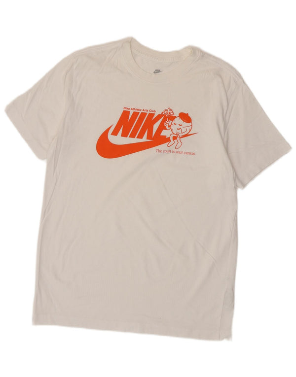 NIKE grafisk t-shirt til mænd, medium off white bomuld