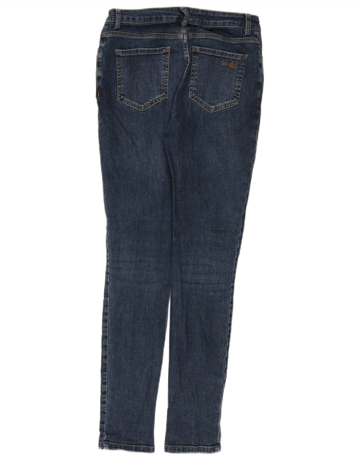 Weird Fish Dame Skinny Jeans UK 10 Small W28 L30 Blue Cotton