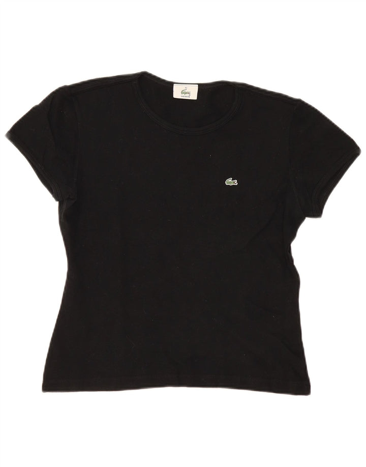 Lacoste T-shirt top til kvinder størrelse 42 Large Sort