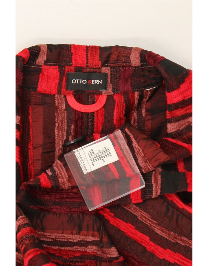OTTO KERN Womens 3 Button Blazer Jacket UK 14 Large Multicoloured Striped Vintage Otto Kern and Second-Hand Otto Kern from Messina Hembry 