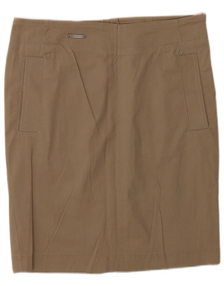 HENRY COTTONS Womens Straight Skirt W30 Medium Brown Cotton