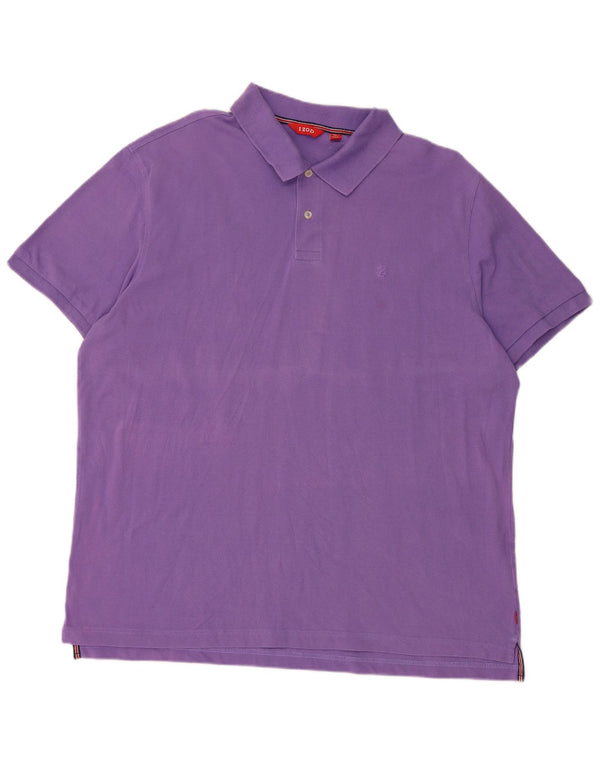 IZOD Mens Polo Shirt 2XL Purple Cotton