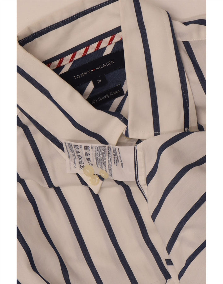 Tommy Hilfiger Herreskjorte Medium hvid stribet bomuld