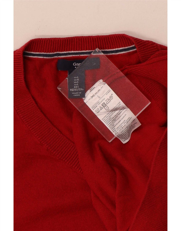 Gap dame V-hals sweater stor rød bomuld