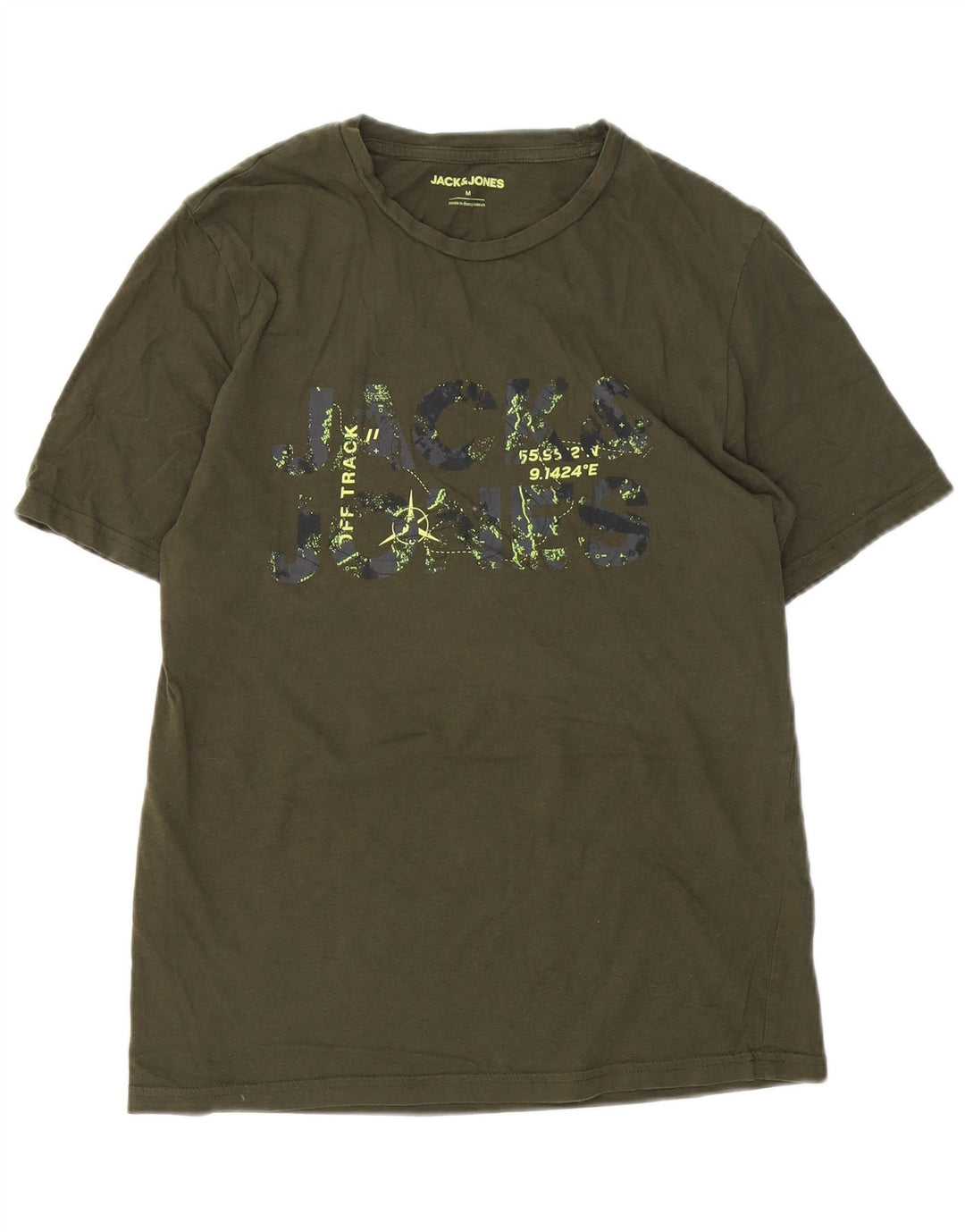 Jack & Jones Herre grafisk T-shirt Top Medium Khaki Bomuld