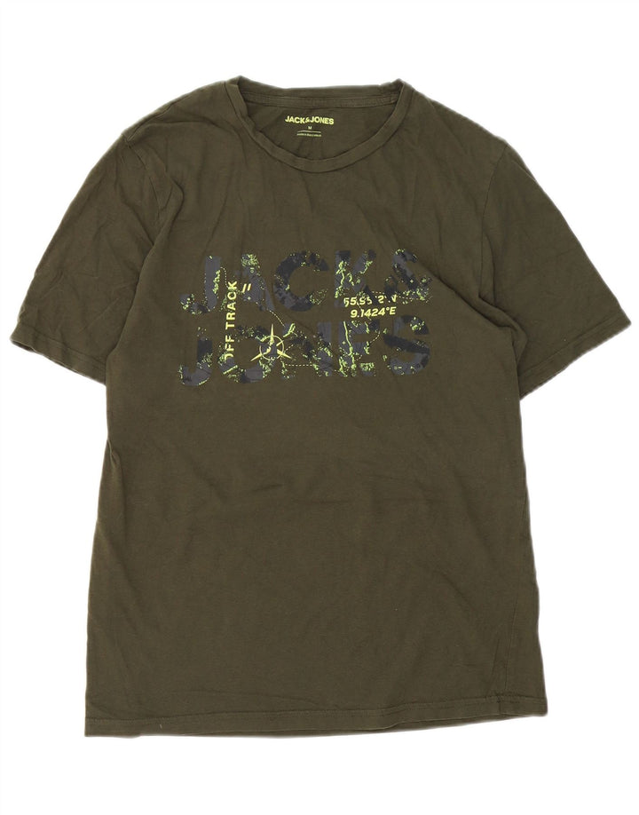Jack & Jones Herre grafisk T-shirt Top Medium Khaki Bomuld
