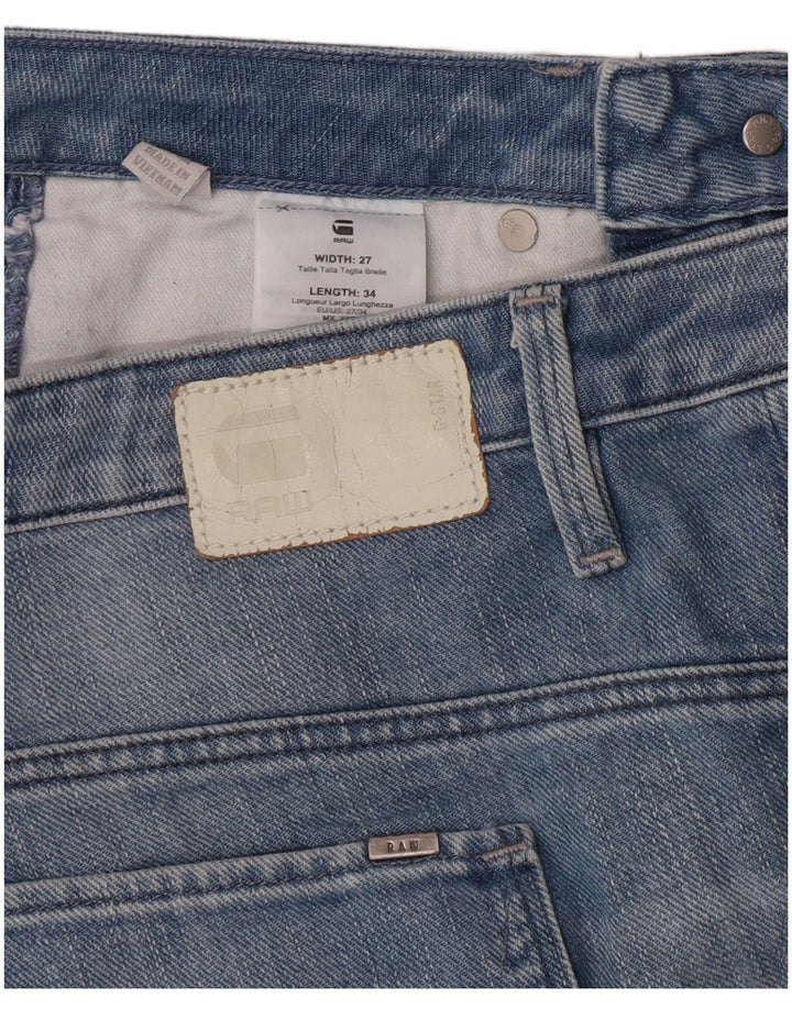 G-Star Dame 3D Arc Slim Jeans W27 L27 Blå Patchwork Bomuld