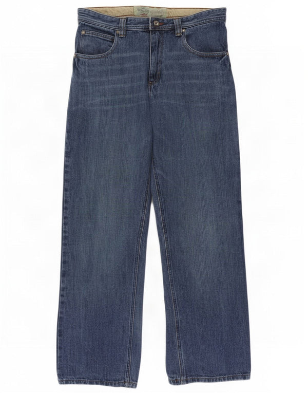 Lee Boys Dungaree Jeans med brede ben 15-16 år W28 L29 blå bomuld