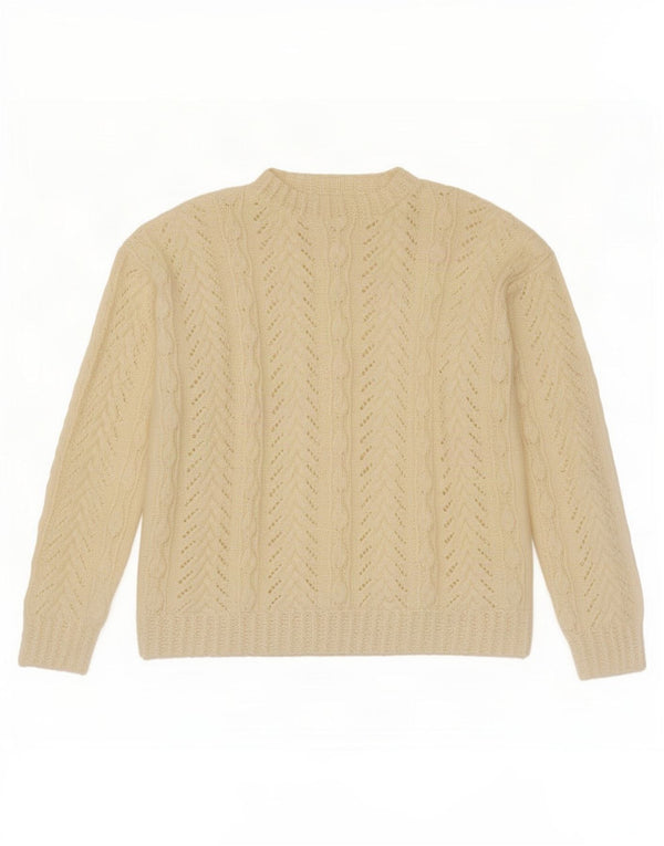 Vintage dame sweater med rund hals DK 18 XL Off White