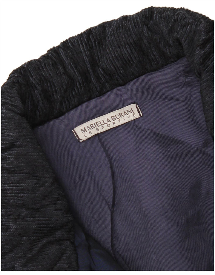 Mariella Burani Quiltet jakke til kvinder UK 12 Medium Navy Blue