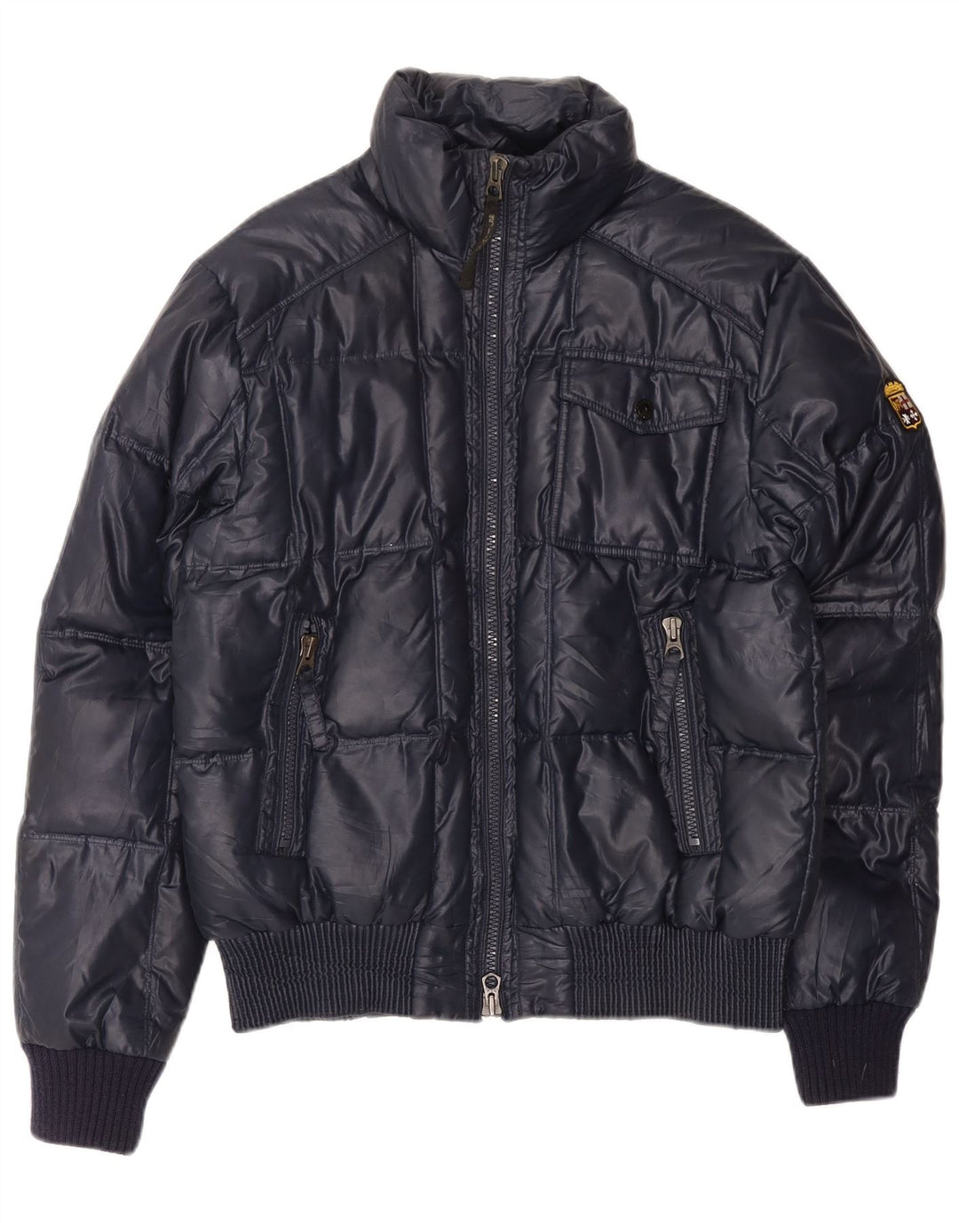 Marina Militare Herre polstret jakke UK 40 Large Navy Blue Polyester