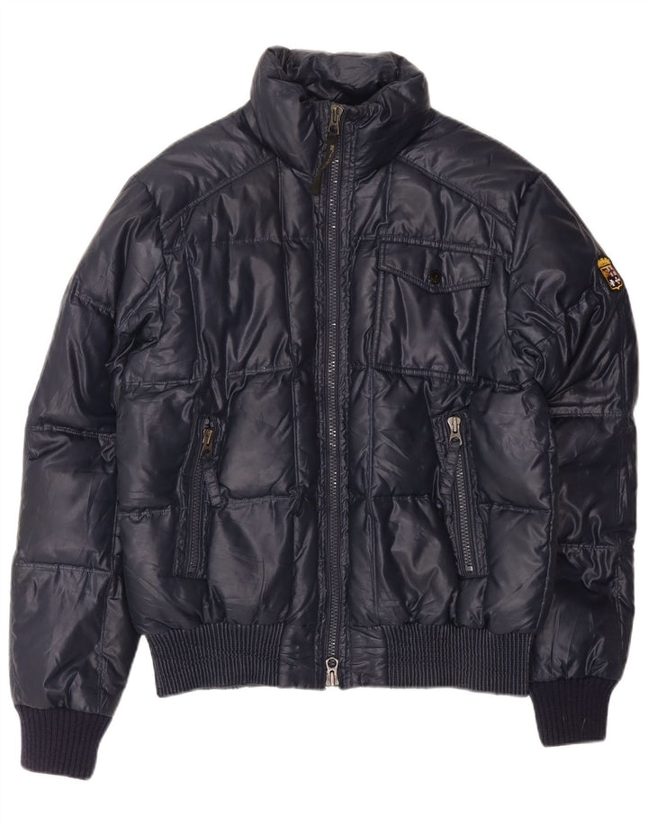 Marina Militare Herre polstret jakke UK 40 Large Navy Blue Polyester
