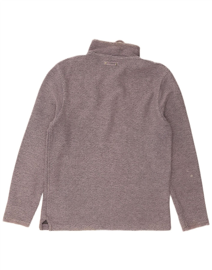 Weird Fish Herre Zip Neck Sweatshirt Jumper Medium Grey Flecked Bomuld