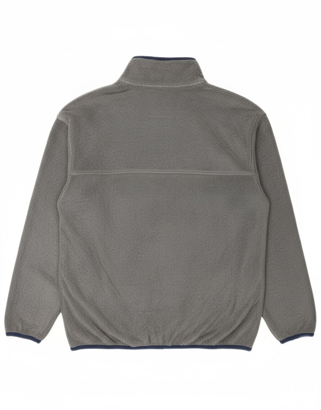 REEBOK Mens Button Neck Fleece Jumper XL Grey