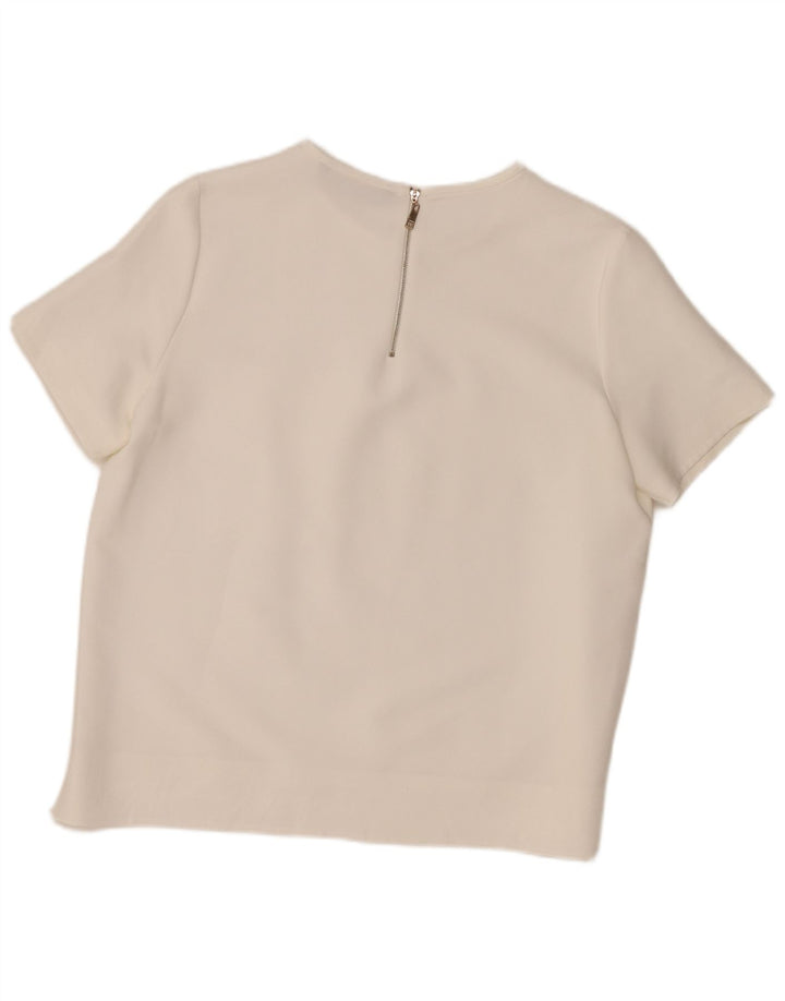 Zara Dame Bluse Top UK 18 XL Hvid