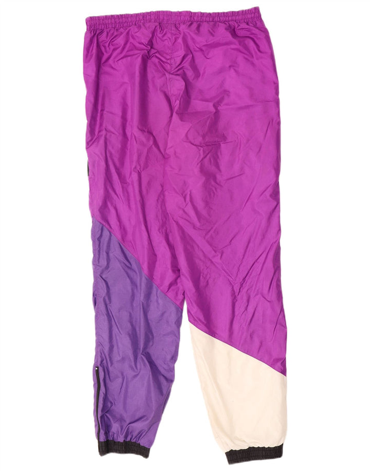 Aktiv træningsdragt til mænd Joggers Medium Lilla Colourblock Polyamid