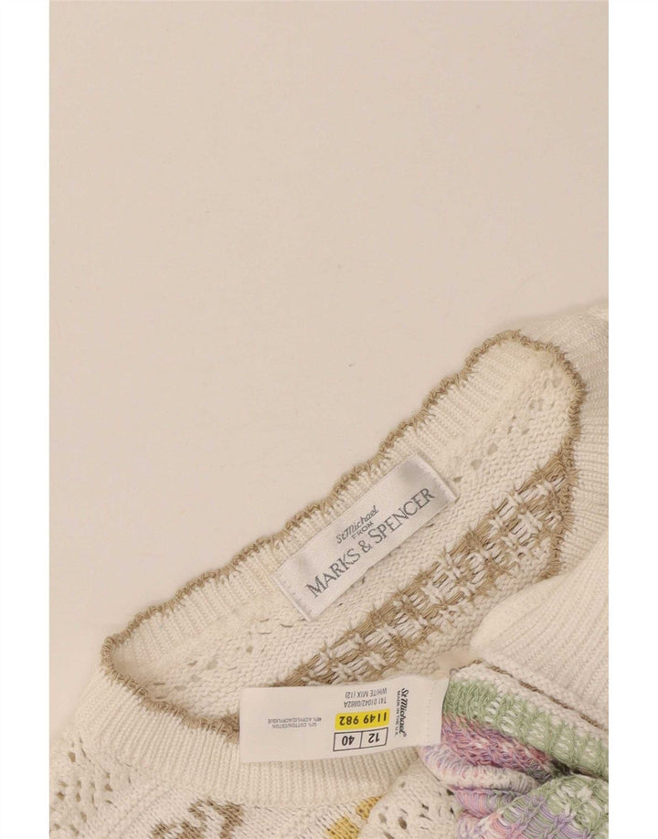 Marks & Spencer Dame St. Michael Cardigan Sweater UK 12 Medium White