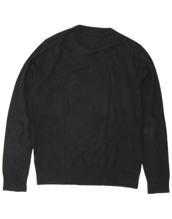 Tommy Hilfiger Mens Crew Neck Jumper Sweater Small Navy Blue Cotton