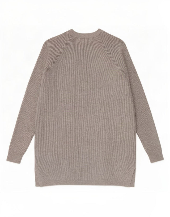 Marks & Spencer Dame Oversized Cardigan Sweater UK 10 Small Grey Viscose