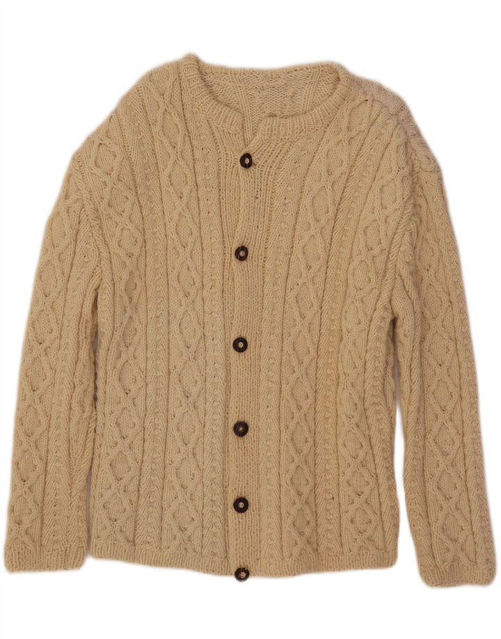 Vintage herre cardigan sweater stor beige