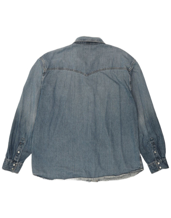 WRANGLER Denimskjorte til mænd 2XL Blå Bomuld