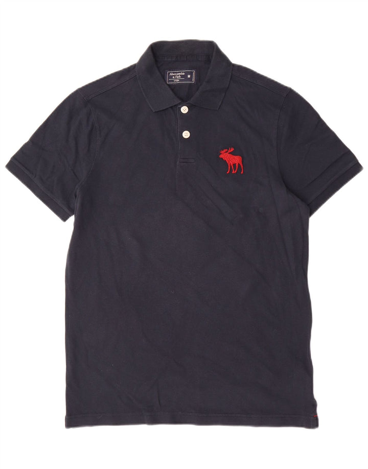 Abercrombie & Fitch herre poloshirt Medium marineblå bomuld
