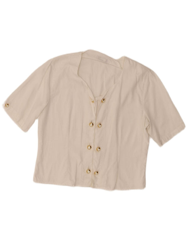 Enara Camice Dame Dobbeltradet Bluse Top UK 16 Large White