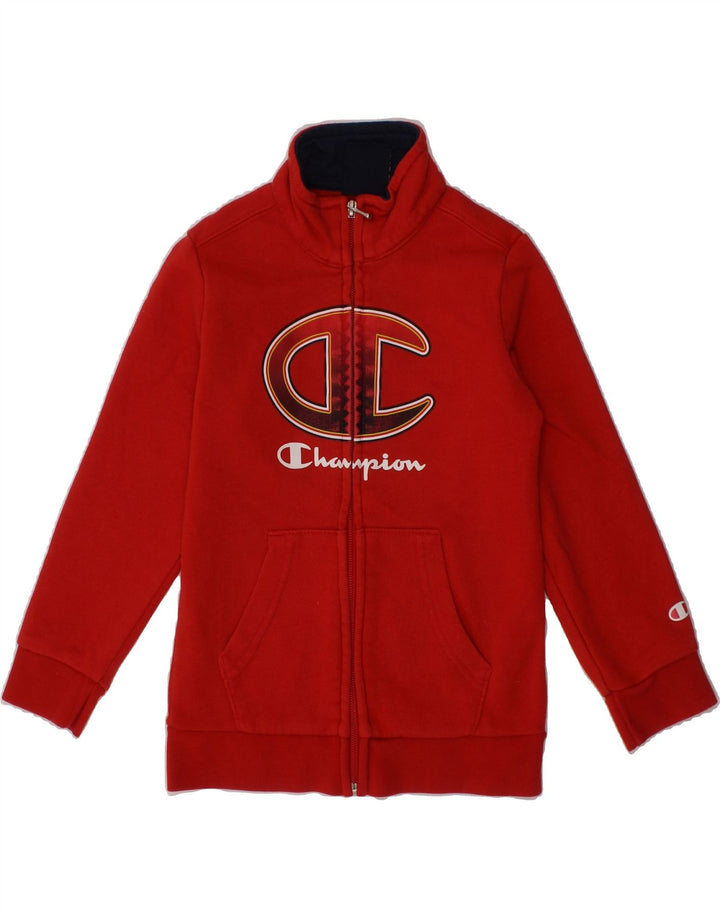 CHAMPION Boys Graphic Tracksuit Top Jacket 3-4 Years 2XS Red Cotton Vintage Champion and Second-Hand Champion from Messina Hembry 