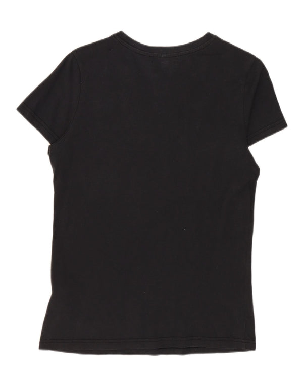 Adidas Dame Grafisk T-Shirt Top IT 40 Small Navy Blue Bomuld