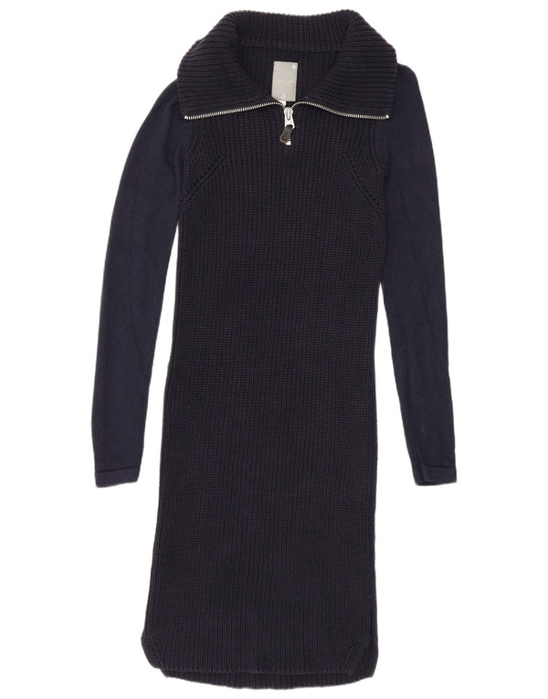 G-Star Dame Langærmet Jumper Dress UK 10 Small Navy Blue
