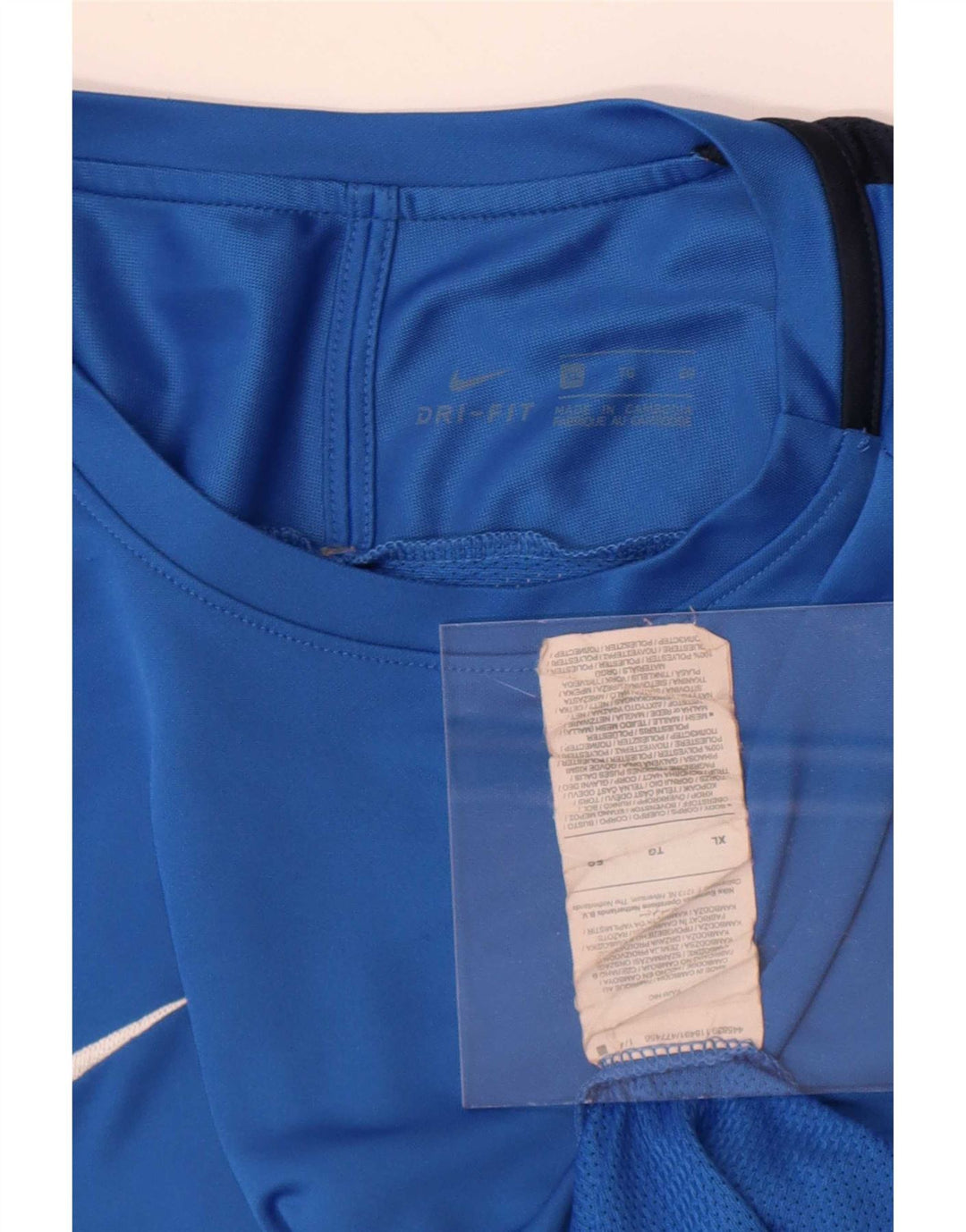 Nike Herre Dri Fit T-shirt Top XL Blå Colourblock Polyester