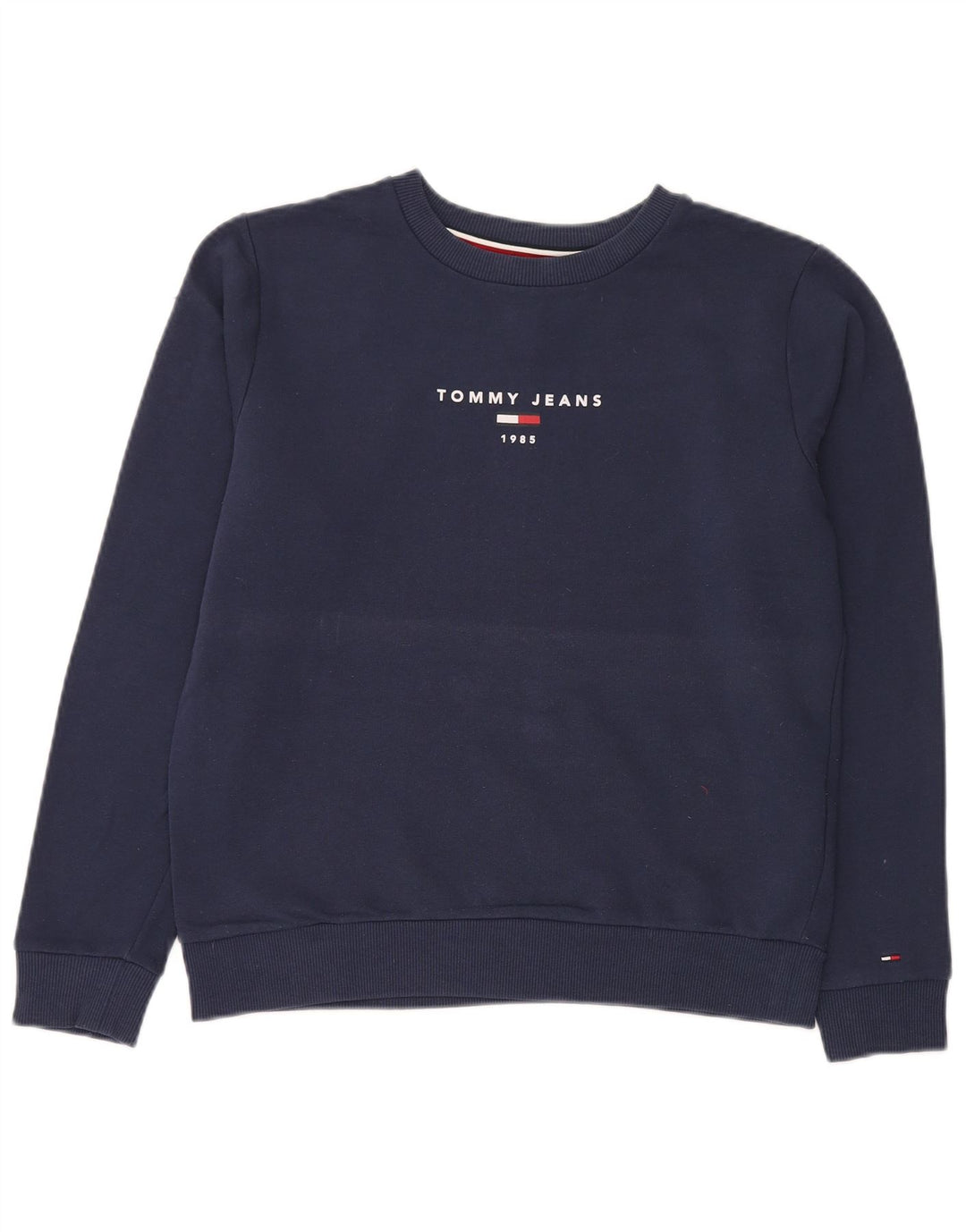 Tommy Hilfiger Dame Grafisk Sweatshirt Jumper UK 14 Medium Navy Blue