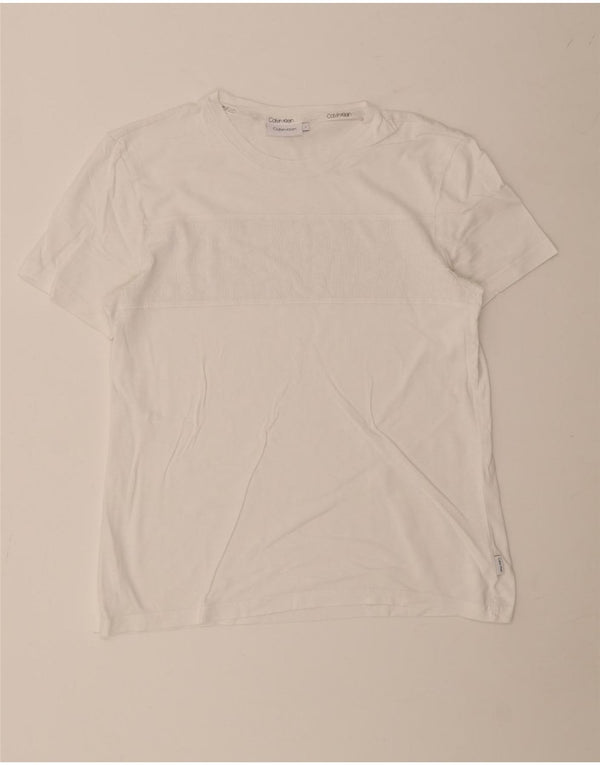 Calvin Klein Mens Graphic T-Shirt Top Large White