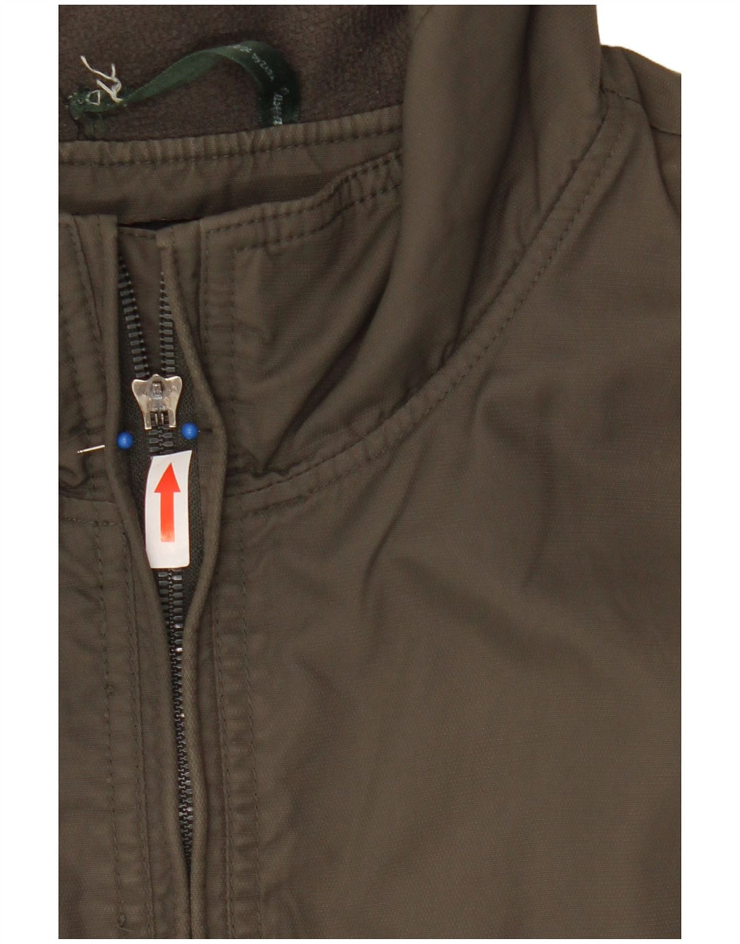 Zara Herre Bomber Jacket UK 40 Stor Khaki Nylon