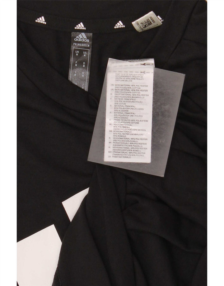 Adidas Herre Aeroready Grafisk T-Shirt Top Medium Sort Polyester